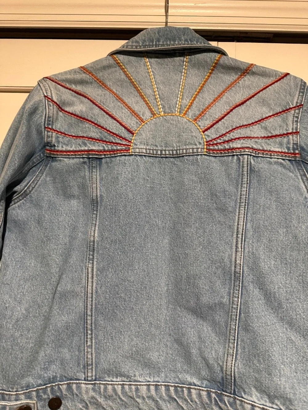 Marine Layer Embroidered denim jacket - Picture 6 of 9